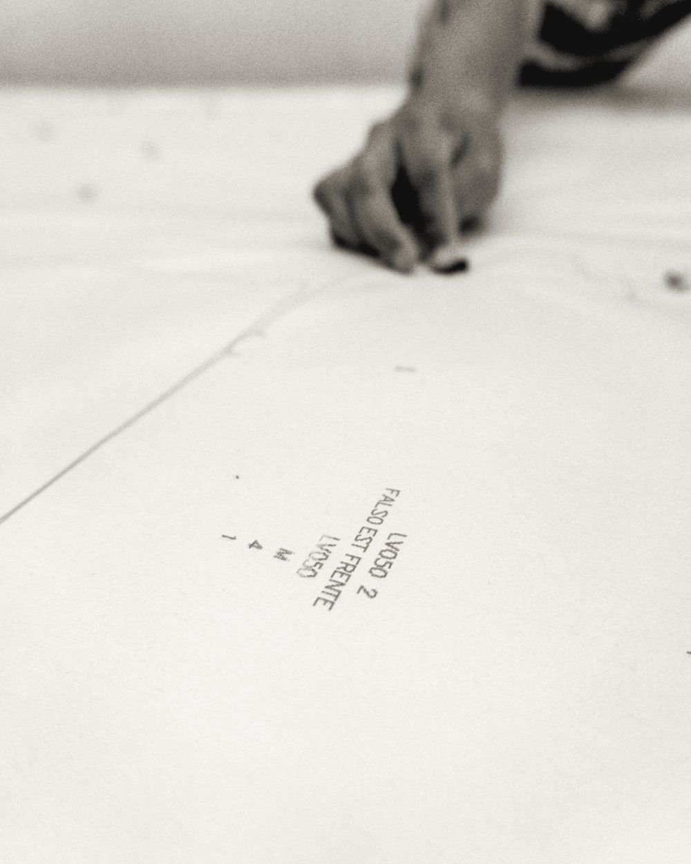 Marcación del trazo sobre papel